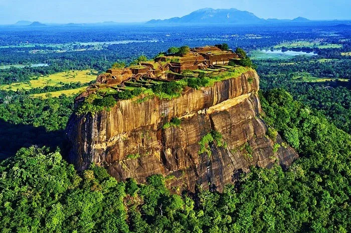 Aerial view of Sigiriya Rock, Sri Lanka